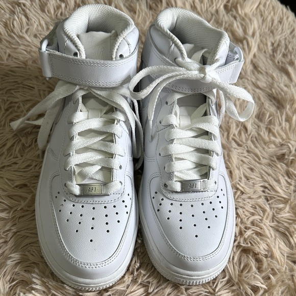 Nike Air Force Other - Nike AF1 White High-Top Sneakers with Strap